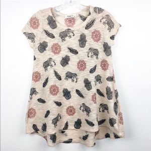 🍀4/$10 Ginger G Boho Gypsy Flowy Short Sleeve Tee